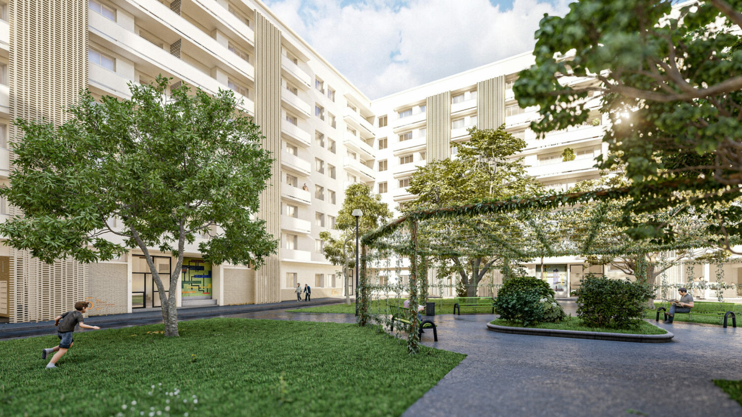 Résidence HOCHE FAIDHERBE - Réhabilitation d’un immeuble de 80 logements et création de 3 logements PMR par AIM Projets