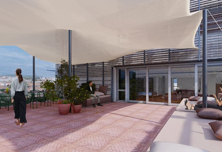 Aménagement bureaux professionnels et terrasses d'entreprise