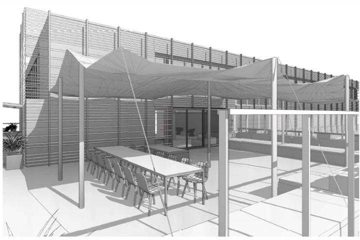 Aménagement bureaux professionnels et terrasses d'entreprise - relevés 3D