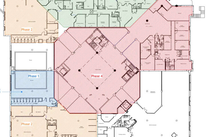 Architecture santé clinique site occupé Toulouse - plan