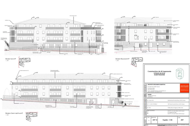 Construction logements collectifs traversants Toulouse L’Union