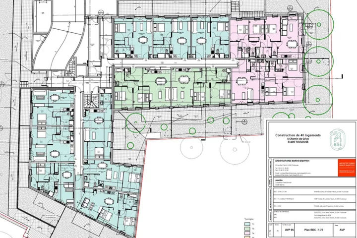 Construction logements collectifs traversants Toulouse L’Union