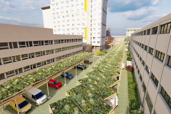 REPRISES STRUCTURELLES, AMENAGEMENTS PAYSAGERS, VRD - PARKING WURTZ (75013) par AIM
