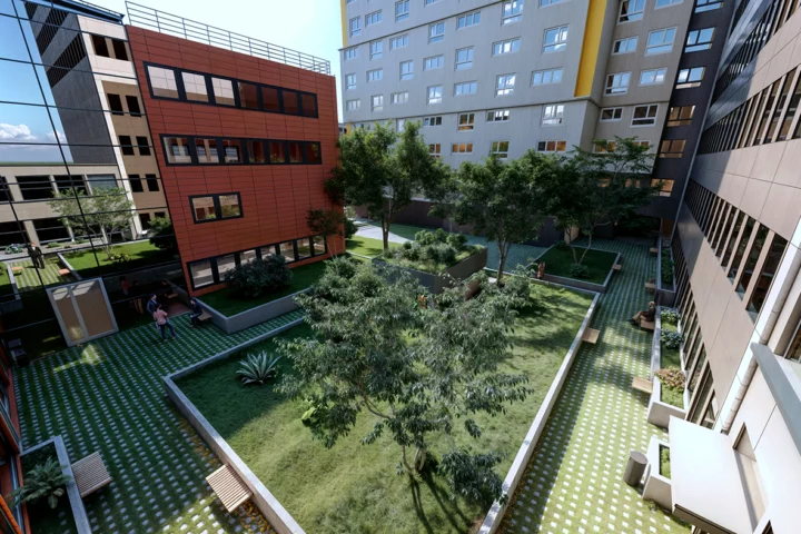 REPRISES STRUCTURELLES, AMENAGEMENTS PAYSAGERS, VRD - PARKING WURTZ (75013) par AIM
