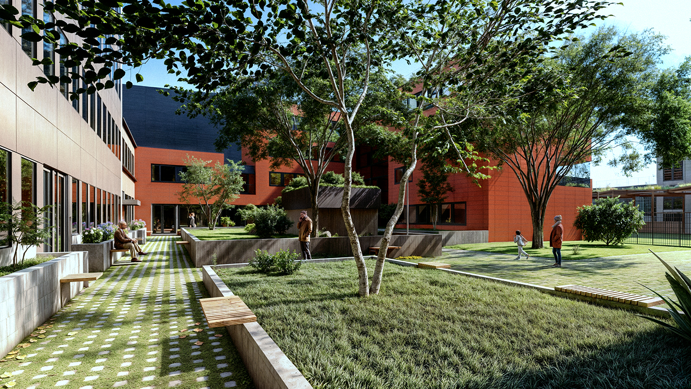 REPRISES STRUCTURELLES, AMENAGEMENTS PAYSAGERS, VRD - PARKING WURTZ (75013) par AIM